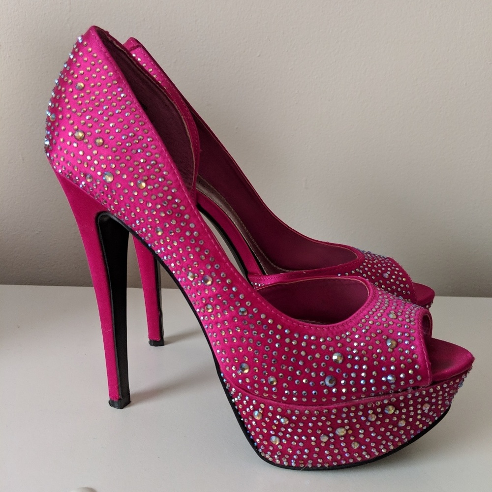 Pink Platform Heels - Picture 4 of 4